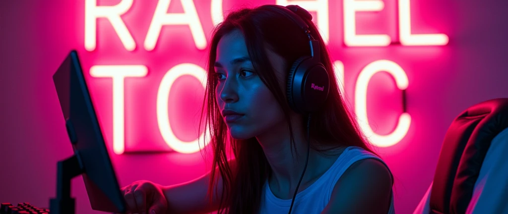 Amaeya is a fierce gamer, known for her exceptional skills in the online game GTA 5. After winning a prestigious tournament, she becomes an overnight sensation, gaining a massive following and sponsorship deals. however, Fame brings intense scrutiny, and Amaeya must navigate the challenges of online fame, including cyberbullying and pressure, to maintain her status. As she struggles to balance her gaming life with personal relationships, she discovers a hidden talent for mentoring young players. With the help of loyal friends, she organizes a charity gaming event to support aspiring gamers from underprivileged families, Proving, that gaming can be a powerful force for good, against a backdrop of neon lettering "Rachel Toxic"