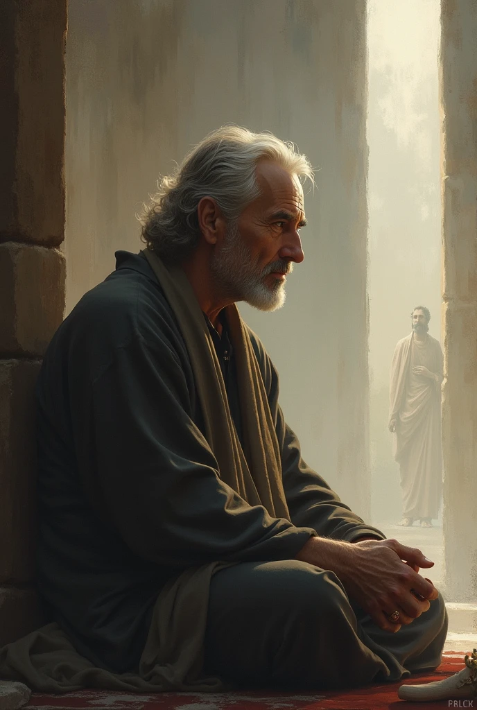 A men who sit and remembering to the god the image should be clicked from back side