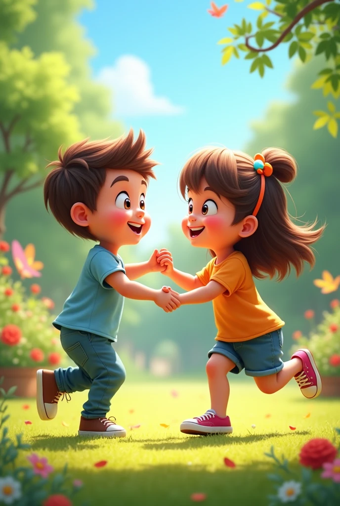 two children playing together