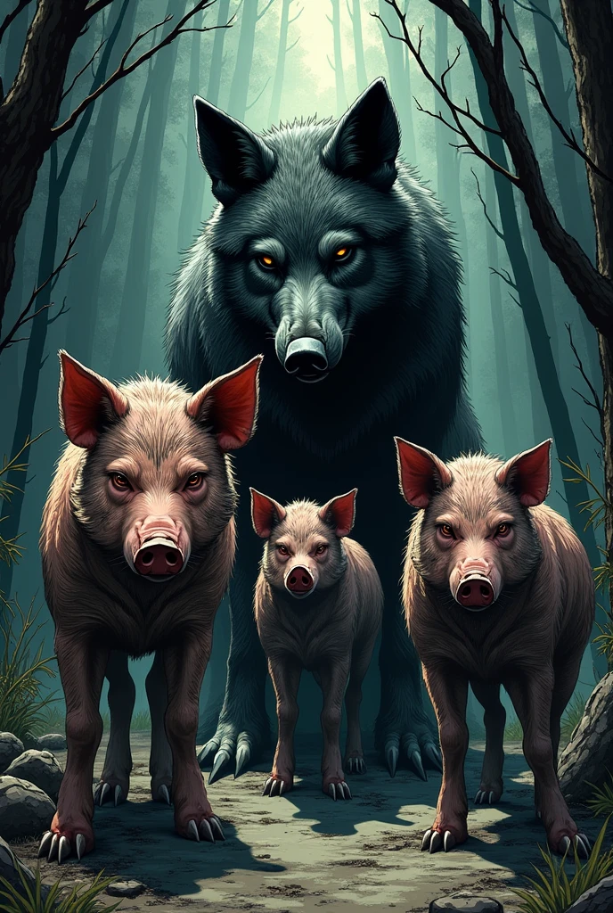 The Good Wolf and the Three Evil Little Pigs Comic Book

