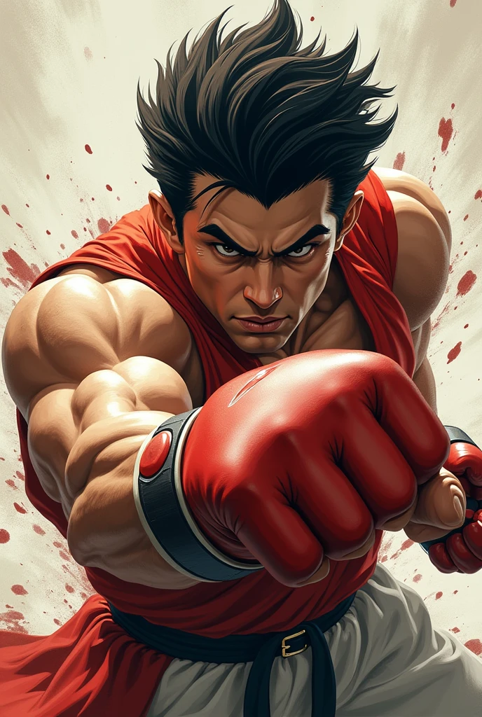 (best quality, masterpiece),Everything I punch burns.