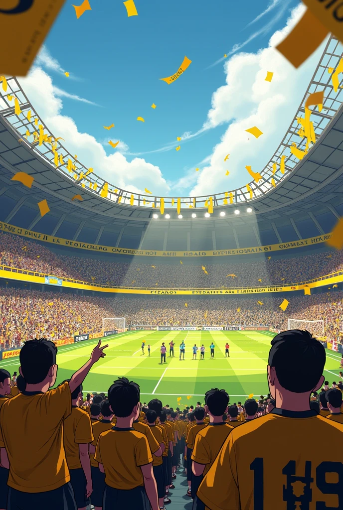 Act like an expert, Celebrate the 12th anniversary of the Paperos Football Club's institutional life, Their colors are yellow and black