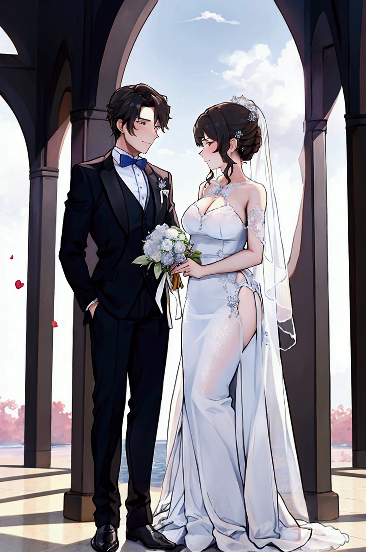 Two men and two women honeymoon