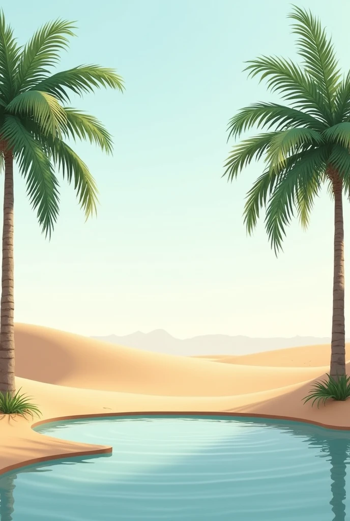 Minimalistic Oasis background theme for advertisement to write content on