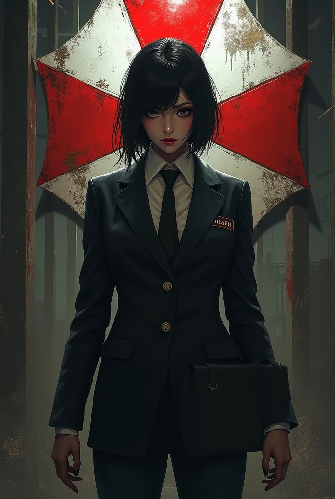 Yumeko Jabami, the symbol of the Umbrella Corps in the depths of Kakegurui: Compulsive Gambler, Resident Evil 