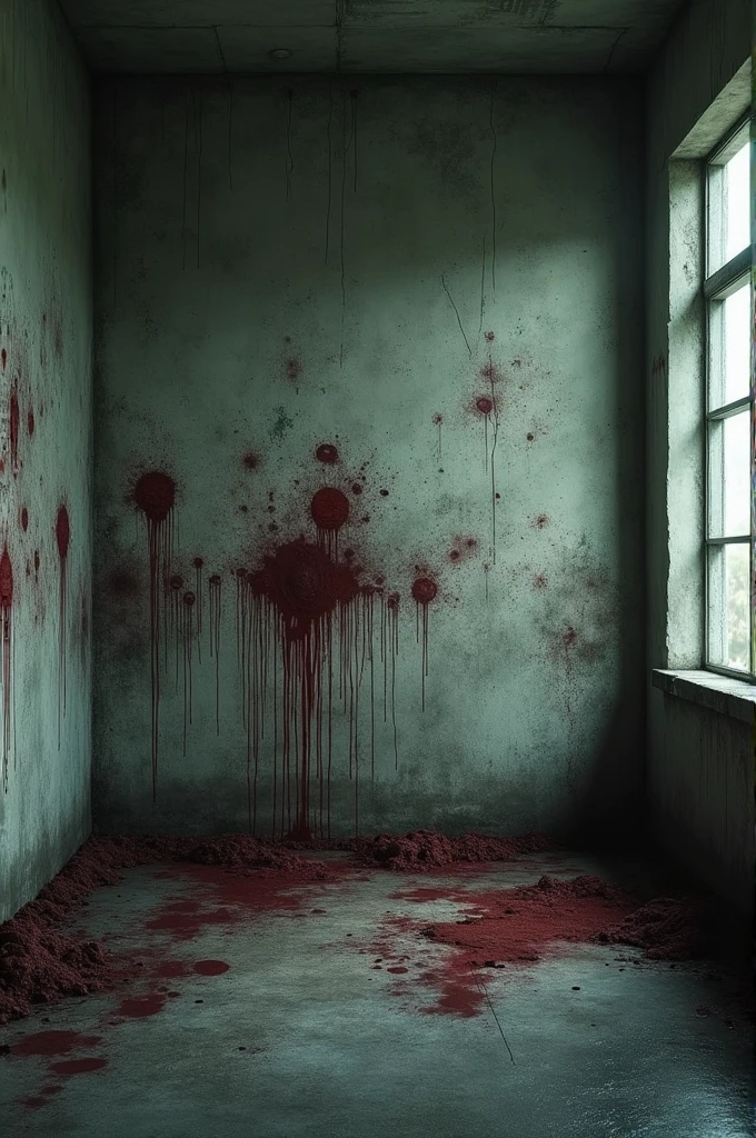 Wall with blood stains 

