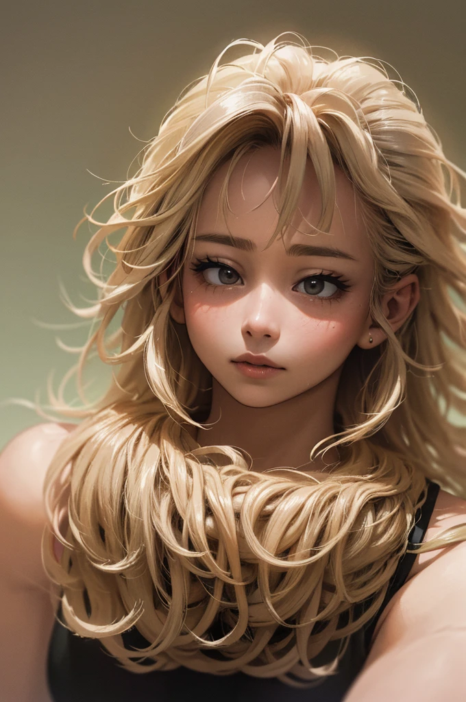 (Realistic)、(Highest quality、Highest quality、Masterpiece、High resolution)、One Woman、My hair is like ramen noodles.