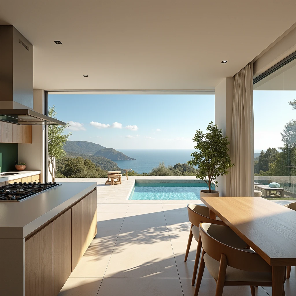 Beautiful villa, with the exception of the kitchen, which has a view.