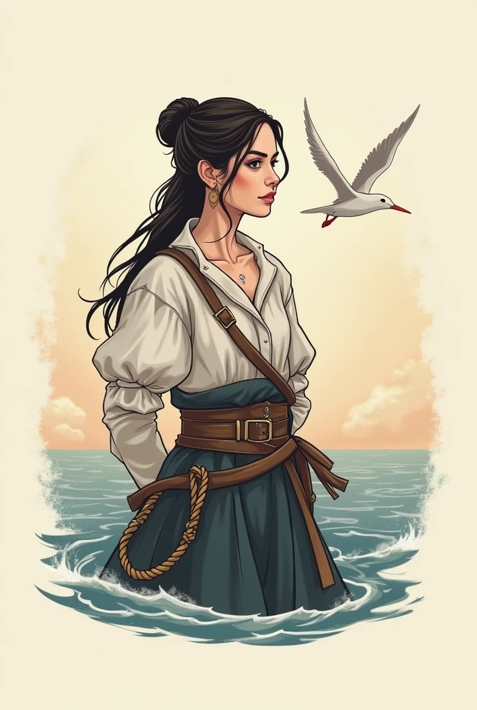 Modest female pirate logo