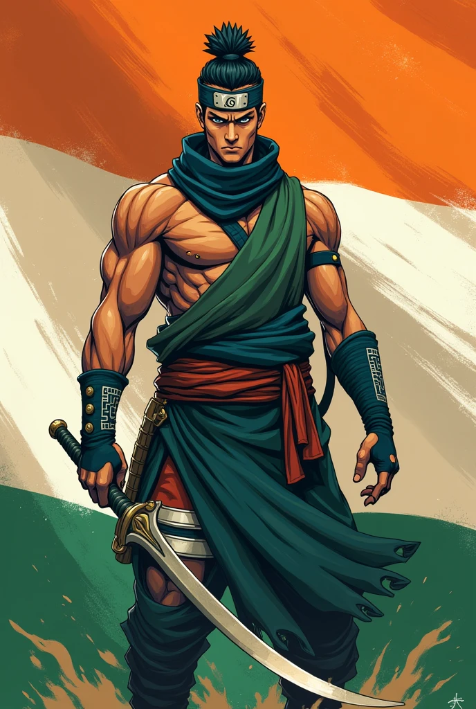 Garaa in Indian flag 