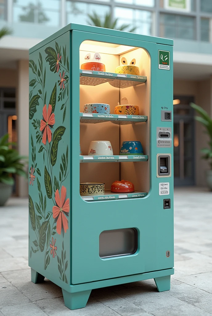 Recycled plastic fan blades into a pet food bowls to make a use of vending machine for each pets