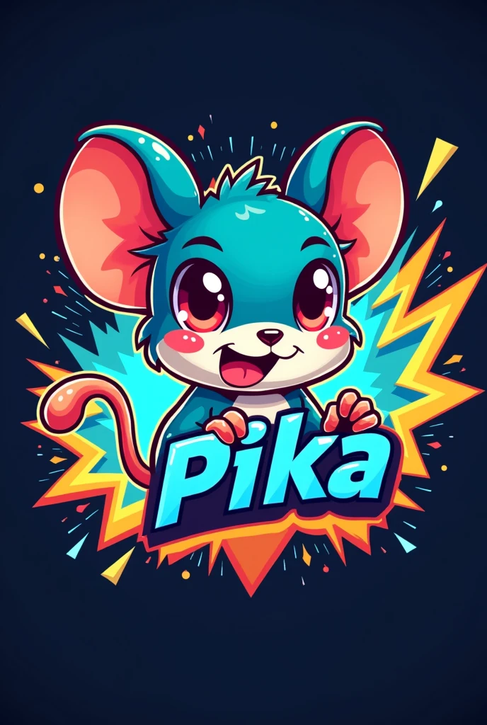 Make a logo gaming,,”P1ka” with a character