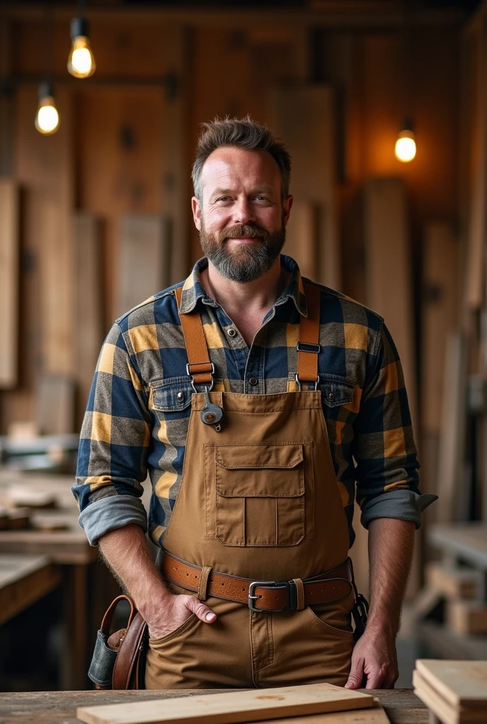 Wood brand ad with person man like je is worker amd wood...i. Wooden background 
Good quality 