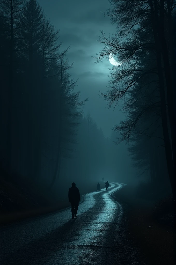 Scary road night