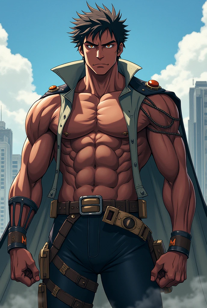 Hawk from "My Hero Academia" with a half naked body