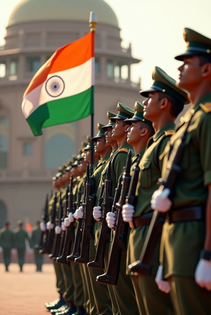 Indian army photo in 15 august  independence day special very beautiful weapon and flag