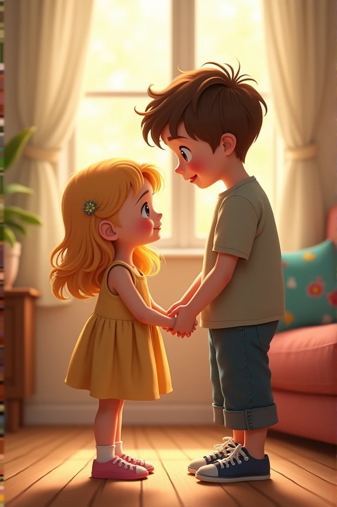 6 year old blonde girl next to her 10 year old brother
