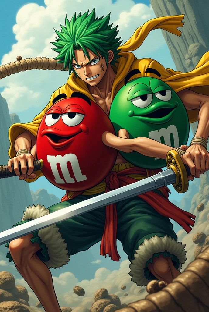 M&m logo zoro style