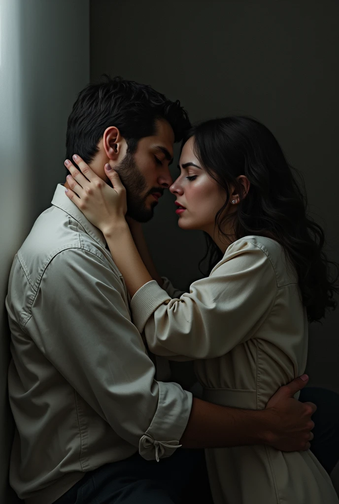 Man and women crying