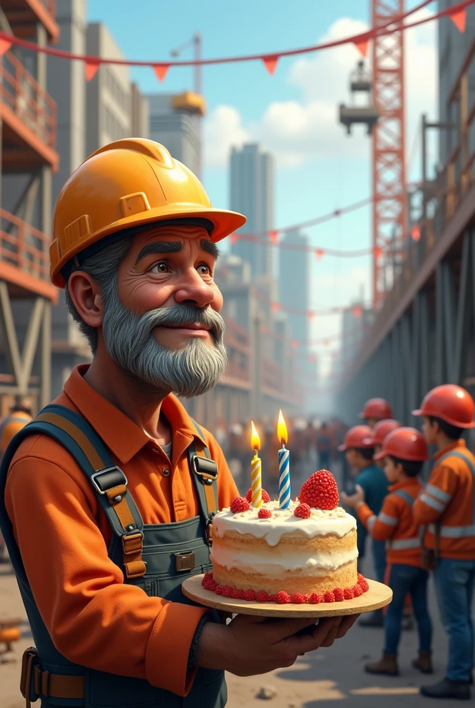 Happy birthday to my dad who works in construction