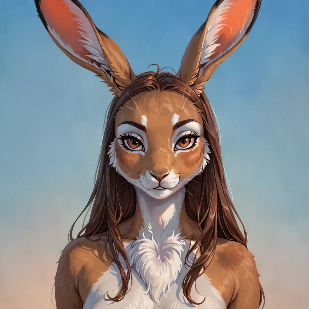 three-quarter portrait, front view, looking at viewer,

a hare

[by peronalami:by jaynaylor:0.75], best quality, detailed, 
