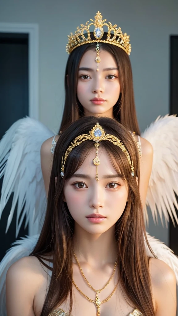woman Front of face meditation
spiritual tiara
mystery Angel upper body gold Ancient