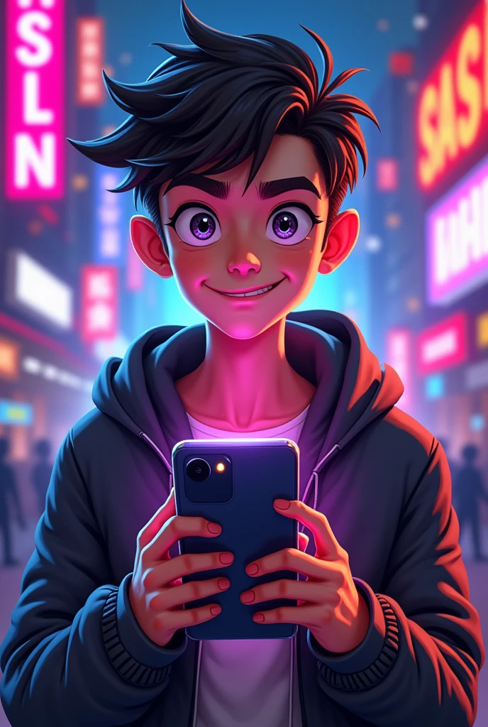 YouTube profile pic with  Name SA LUN GAMER 
With Gamer boy who have phone in hand

