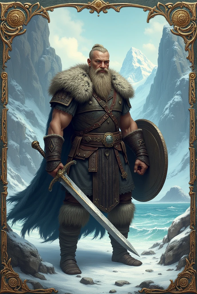A book cover with Viking elements 