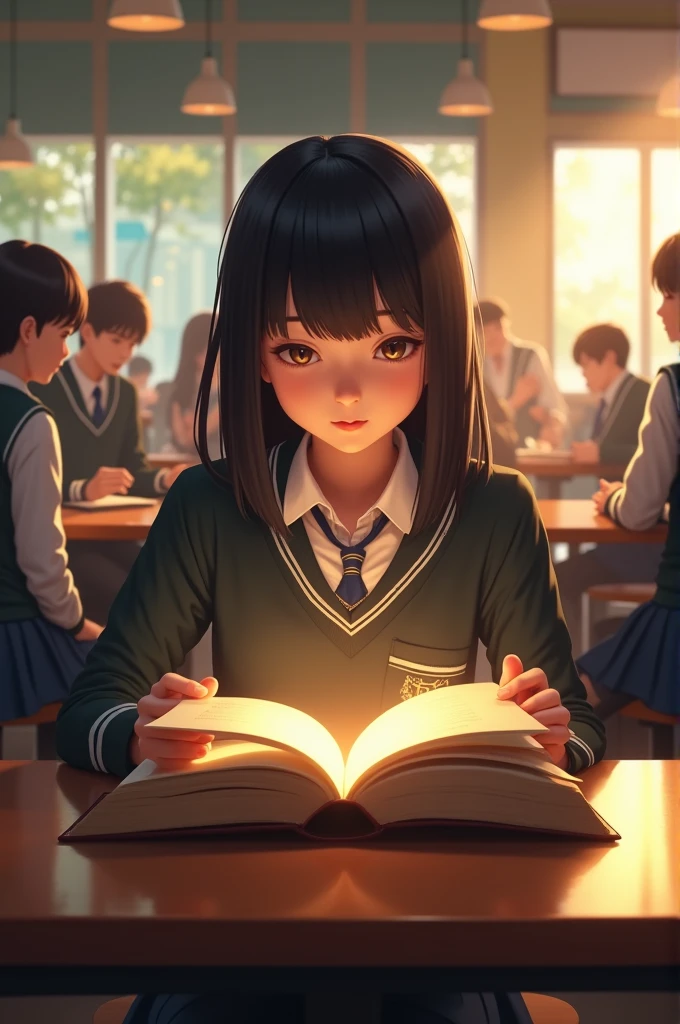 Student in the cantin