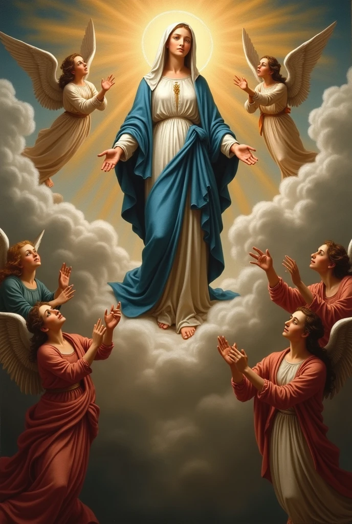 Assumption of the Virgin Mary, made to look like a da Vinci painting
