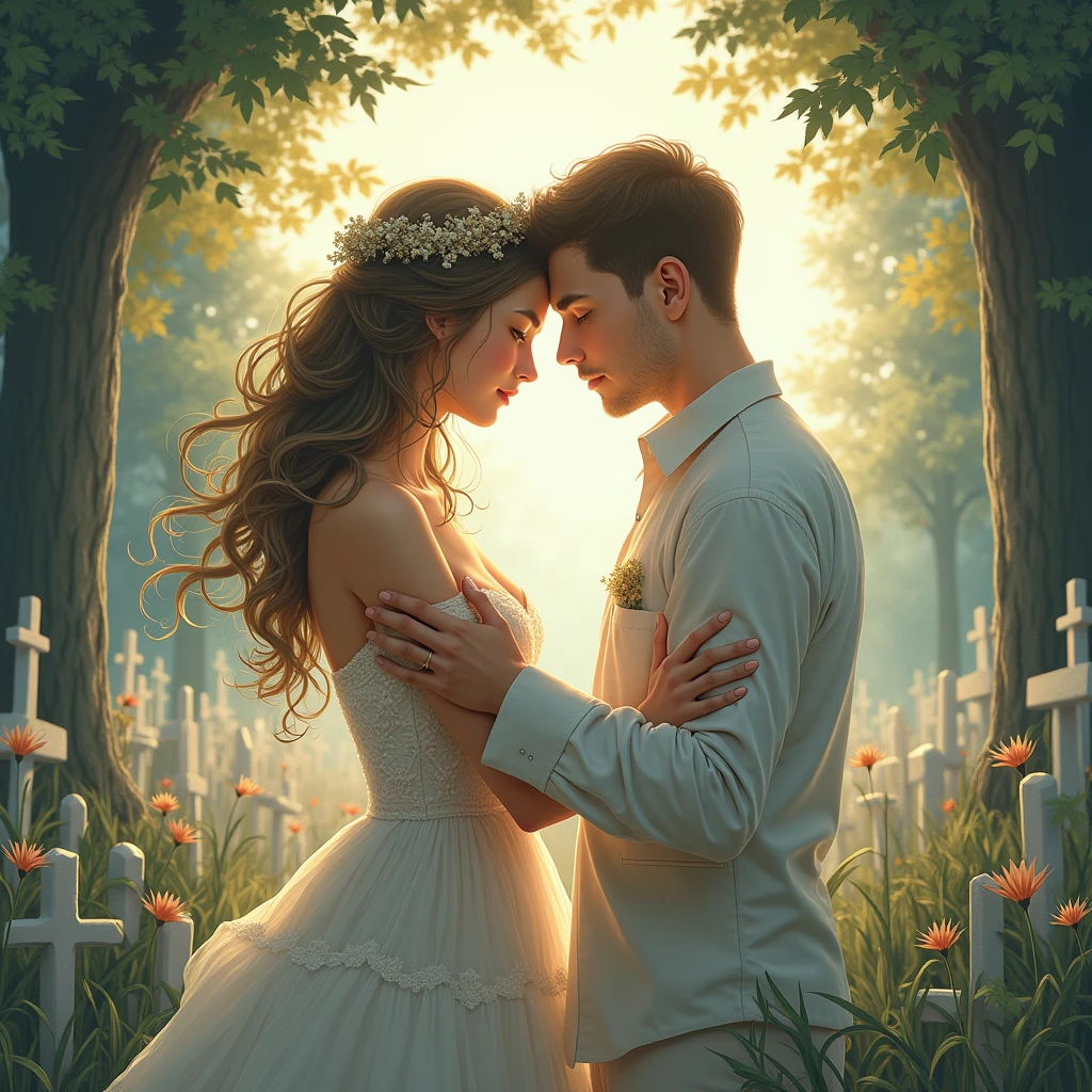 Association、Boneyard、marriage、like、真実のlike、forever、pledge、illustration、High resolution, Highest quality, 