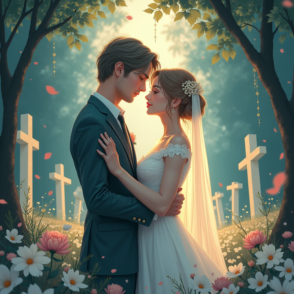 Association、Boneyard、marriage、like、真実のlike、forever、pledge、illustration、High resolution, Highest quality,