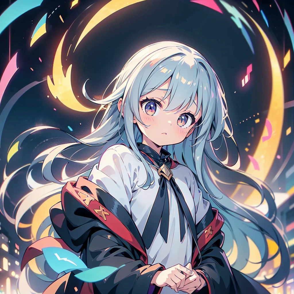 1girl,Super detailedな顔、Delicate hair、Masterpieces of art、(((Perfect Anatomy、Highest quality、Masterpiece、Official Art、Super detailed、Delicate lines、Dynamic composition、X Composition、S composition、Triangular composition、Square Composition)))、Dark fantasy heroine、Fantasy、Anime Style、Original hairstyle、Original clothing、Neon Color Palette、Absurd、Holding a giant sword with both hands、