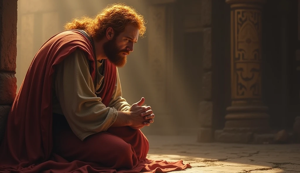 create: "NON-YOUTUBE VIDEO LAYER" 
 a man named king david who was red-haired, asking for forgiveness from GOD 