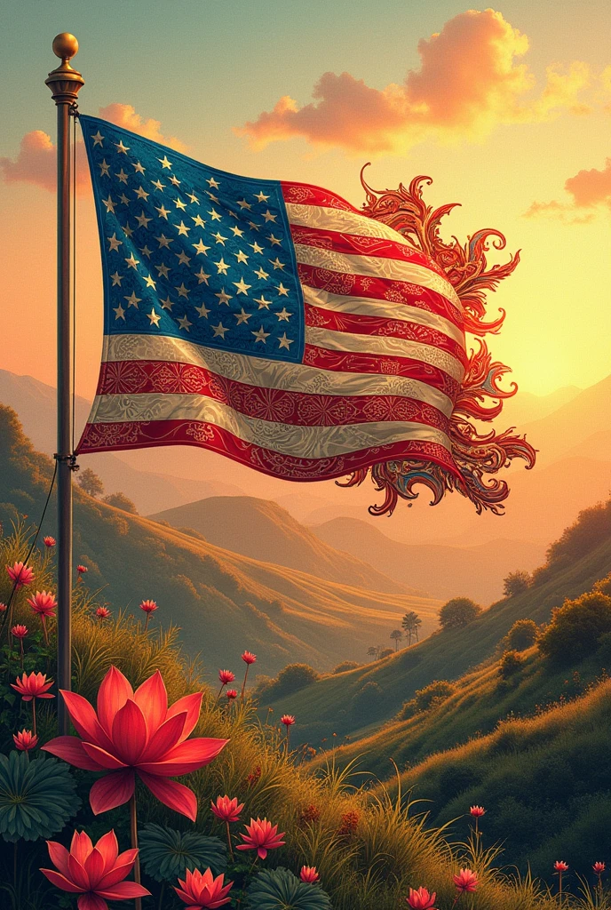 A Indian version of American flag