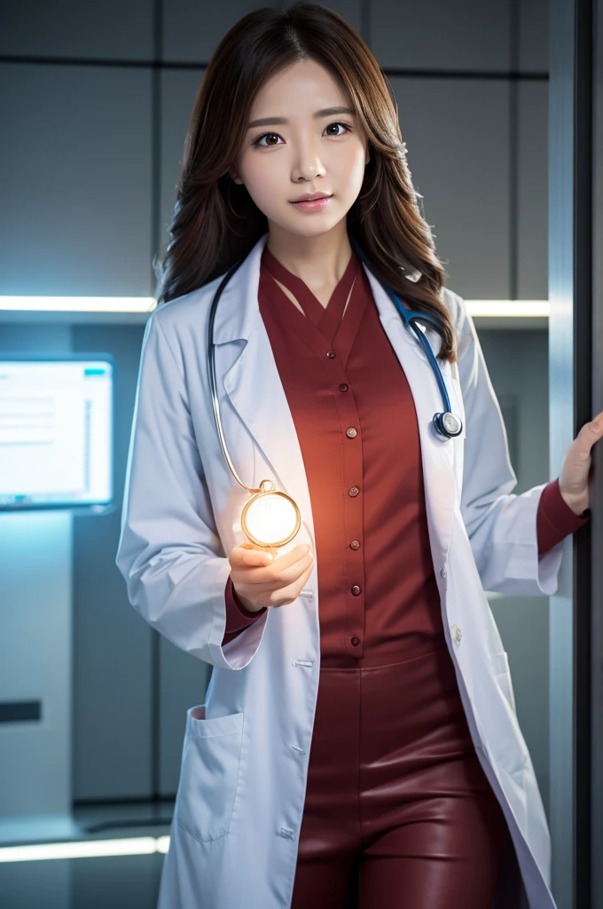 Flashy female doctor