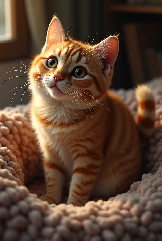 Create a furry cat that is in heat