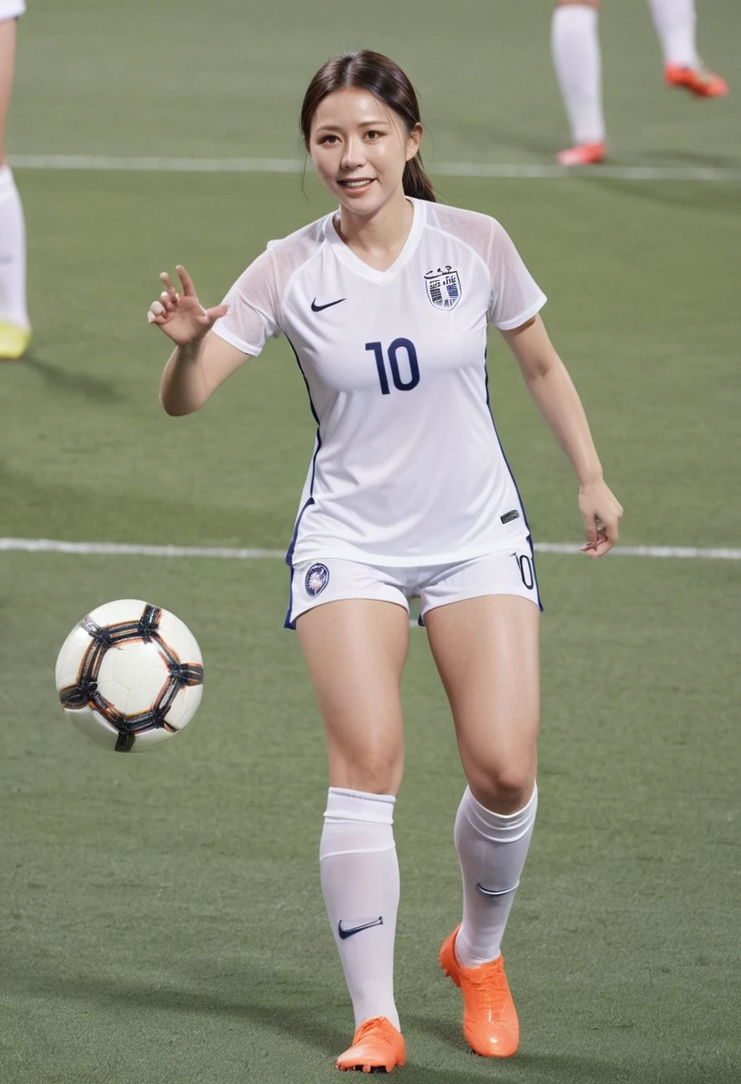 Playing around in a sexy see-through uniform、Women's Soccer Players、Olympic