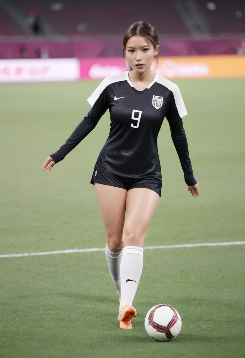 Playing around in a sexy see-through uniform、Women's Soccer Players、Olympic