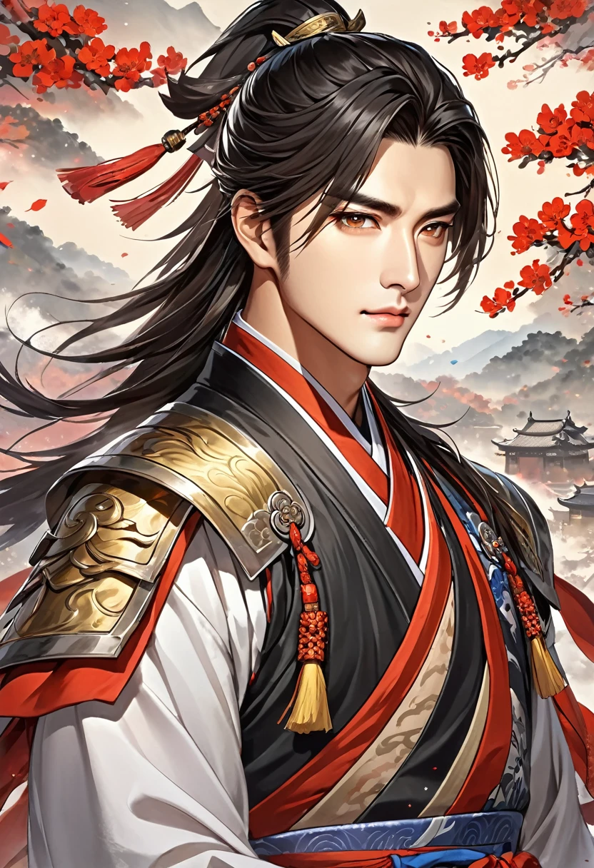 Three Kingdoms Zhou Yu, very handsome, Armor, window술, window, nice guy, Chinese clothes