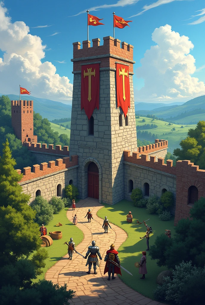 Heroes of Might and Magic II, Old tower, stronghold, Disney game art
