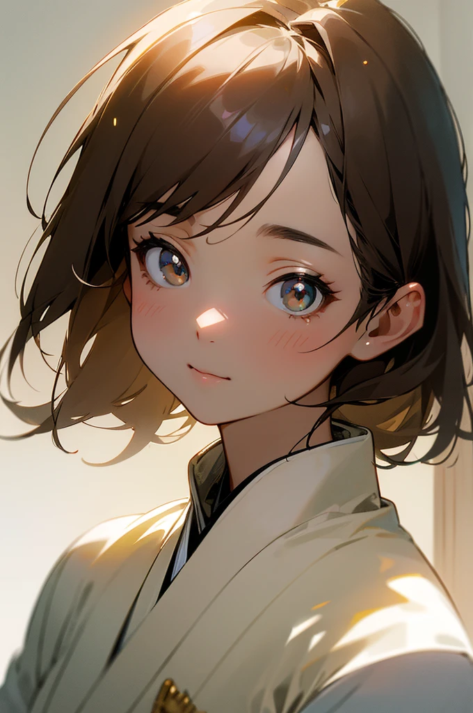 The detailed prompt for this image is as follows。
This image is、A super realistic live-action style portrait of a Japanese beautiful girl。Beautiful Girl、She has a naive and lovely expression、She is depicted making a peace sign with both hands。Her big eyes are deep brown、It shines brightly in the light。Her hair is a natural black color、The slightly messy feel enhances the realism。The skin is very smooth、Soft light is hitting it、Its texture is beautifully expressed。
The background is white-based、Bright and soft light spreads throughout the image、It is designed to make the beautiful girl, the subject, stand out more。Thin fabric clothing、It gives a modest and pure impression while、It highlights her natural charm。
As a photographic technique、Soft lighting using natural light is used for the subject、It realistically expresses the texture of the skin and the sparkle of the eyes。The focal length is set to be slightly shorter、The focus is on the subject's face、The background is slightly blurred、It further emphasizes the beauty of the girl。The photo was taken in a vertical format、Visually well balanced、Overall, it has a clean and transparent finish。
In this prompt、Emphasizing super realistic texture and soft lighting、It is required to bring out the cuteness and cleanliness of the beautiful girl