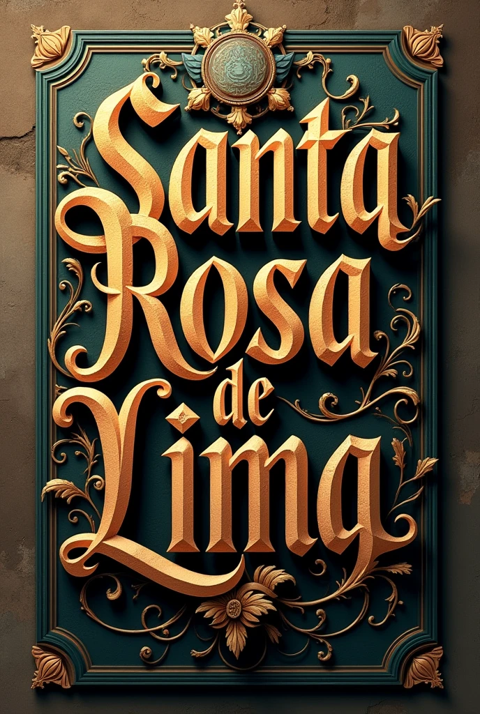 Generate a title using lettering that says SANTA ROSA DE LIMA 