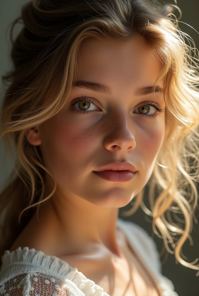 NSFW, qualité supérieure, photos au format RAW, visage réaliste, Fille incroyablement belle, Mignon, soyeux, Cheveux lisses et brillants, Profondeur de la bordure écrite, Une haute résolution, Super détaillé, yeux et visage extrêmement détaillés,, Éclairage de cinéma, cheveux soyeux réaliste , fille de dos avec cheveux dans le vent