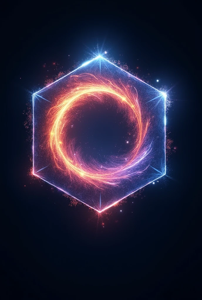Can you make a logo of infinity flare and make it hexagon