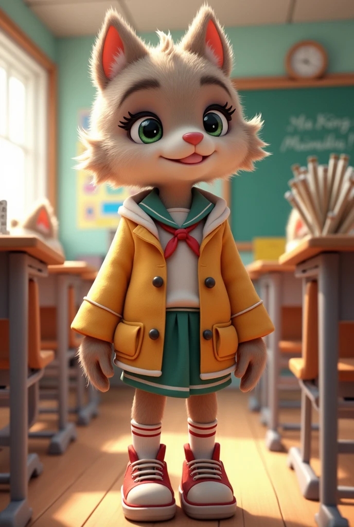 Make a furry girl at school