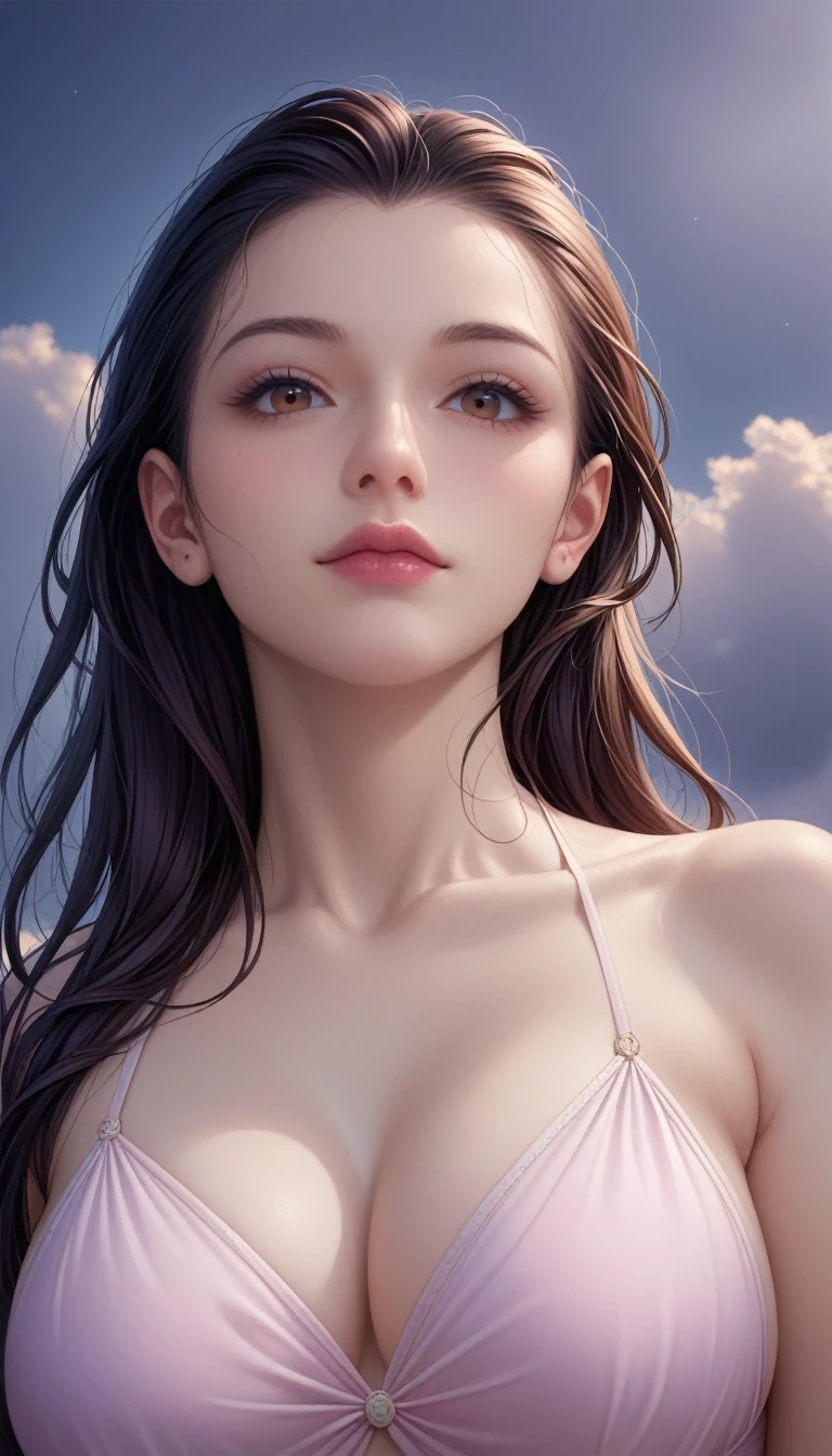 score_9, score_8_superior, score_7_superior, High-resolution CG illustration,A masterpiece in 32K resolution,Highest quality,it is really amazing,Very detailed,Ultra-high resolution,Ultra-realistic,Realistic,Increased depth of field,Cinematic lighting,
Sexy mature Japan woman,
Straight long hair with black hair,Ultra-detailed and beautiful face,Calm and gentle look,Beautiful brown eyes,Translucent white skin,Realistic skin texture,Great proportions,
Elegant swimwear,
Artistic design,Chic color scheme,Detailed fabric texture,
Dark overcast sky on a dull night,Dark clouds filling the sky,Thundercloud,Coastline at night,Stormy seas,delay々A desolate sandy beach that continues,
Cinematic,Low - Angle,