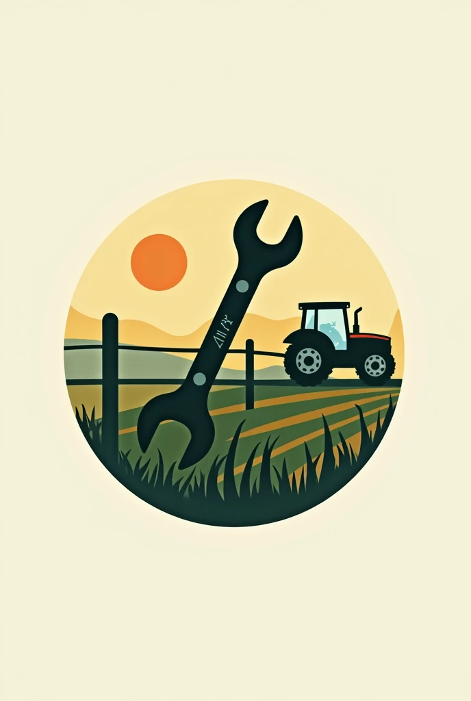 Create a logo for my company that captures the idea of tools, fencing and other things used in the agricultural sector.