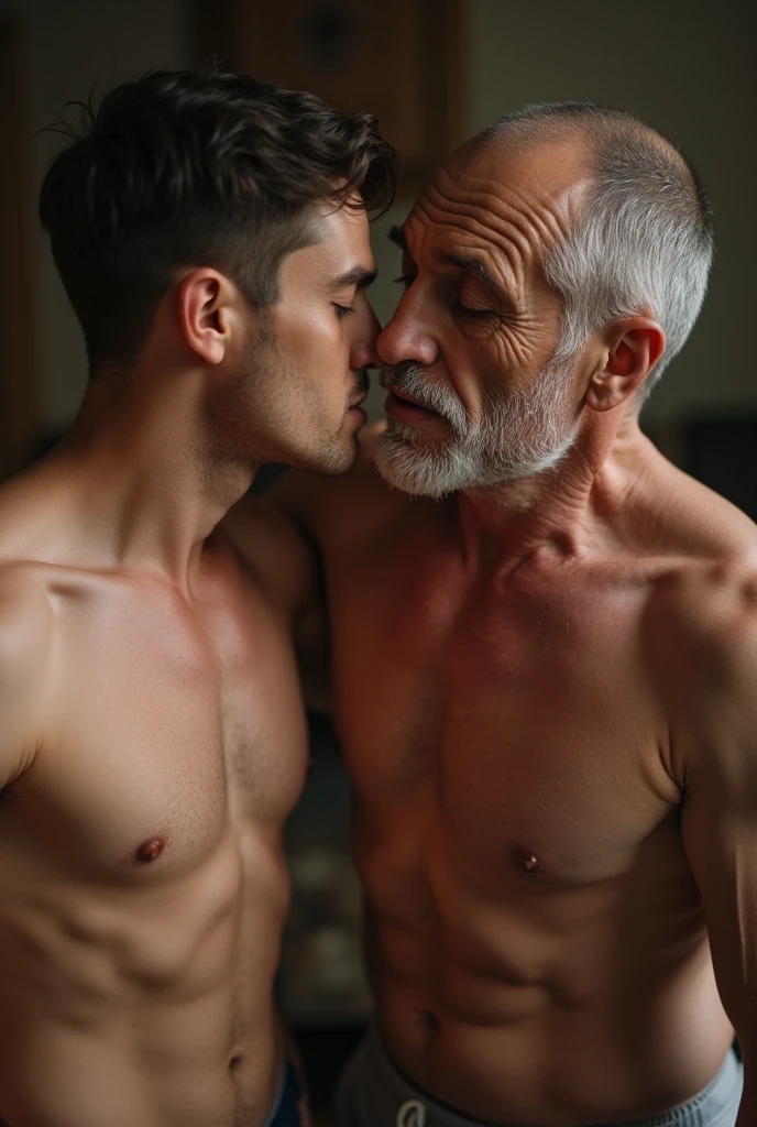 Gay sex,a young boy and an old man,big cock,cum inside,fucking