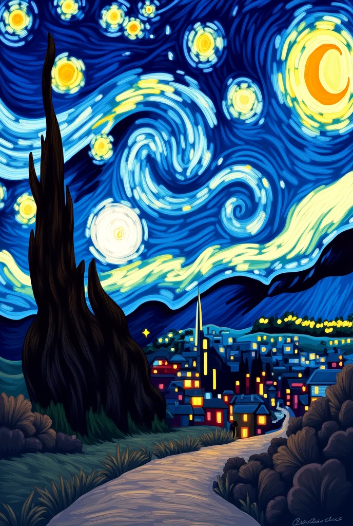 A reinterpretation of starry night
